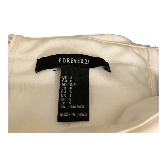 Forever 21 Strapless Ruffle Midi Polyester & Spandex Semi Formal Dress Sz S - Picture 3 of 6